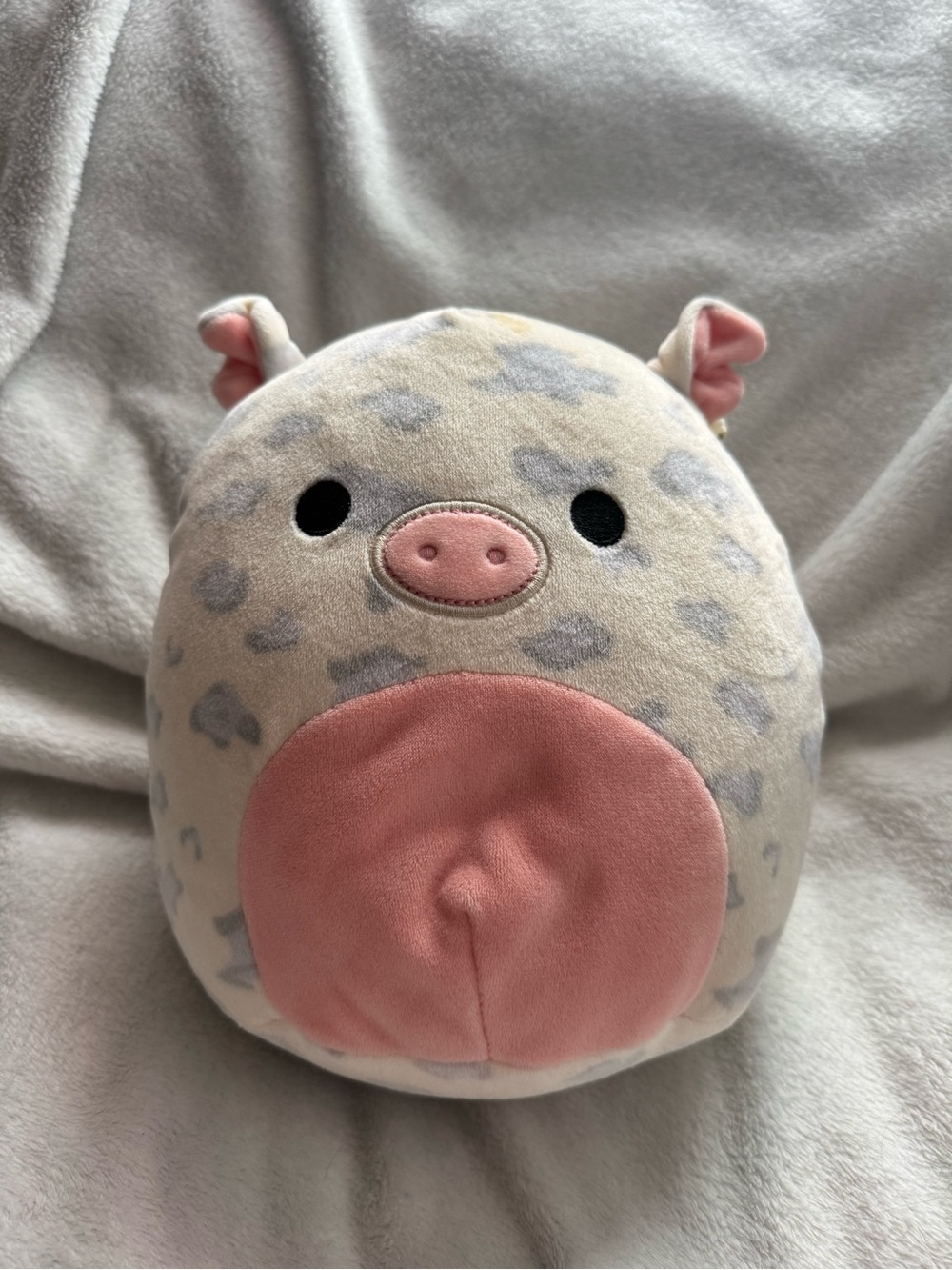 Squishmallows Cream Pig Plush with Pink Snout and Belly